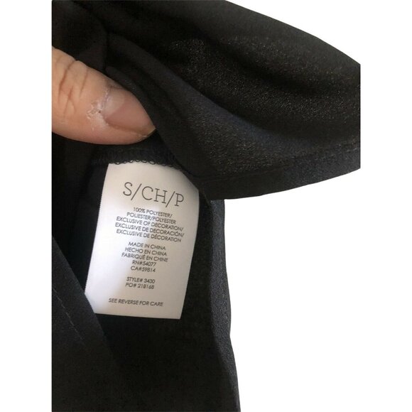 Cabi Black Piano Tassel Neck Tie Button up Tank Size Small - Picture 6 of 7